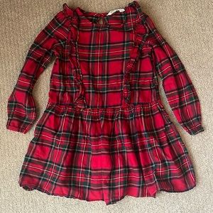 Girls plaid holiday dress